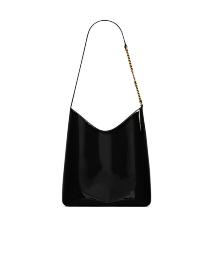 Saint Laurent Mini Rendez-vous Leather Shoulder Bag In Black
