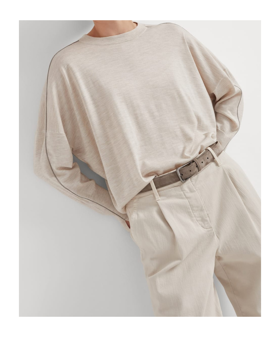 Brunello Cucinelli Monili-chain Detail Sweater In White