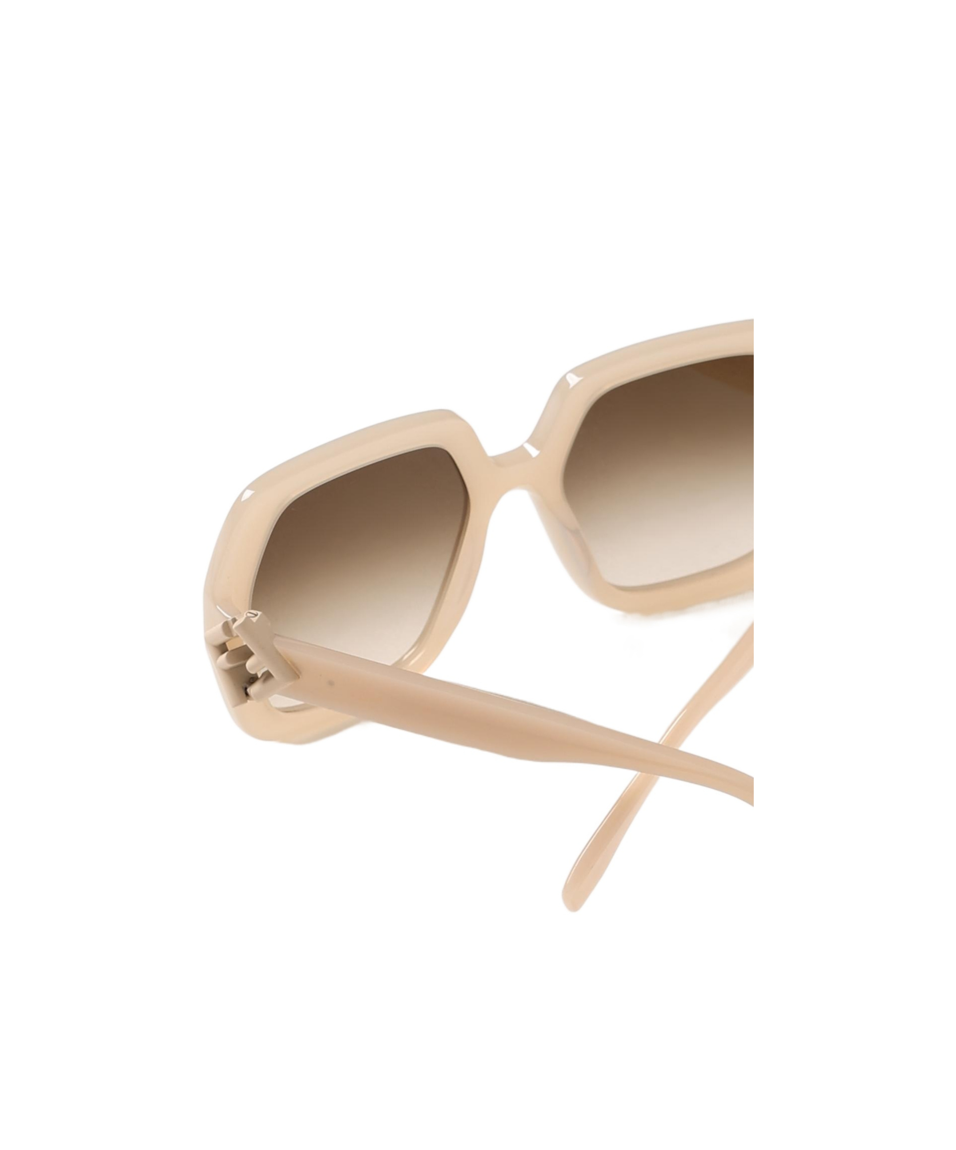 Fendi Eyewear Geometric Frame Sunglasses In Nude