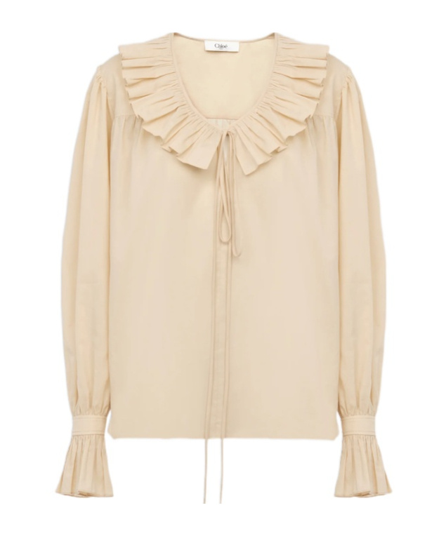 Chloé Cotton Shirt In Neutral