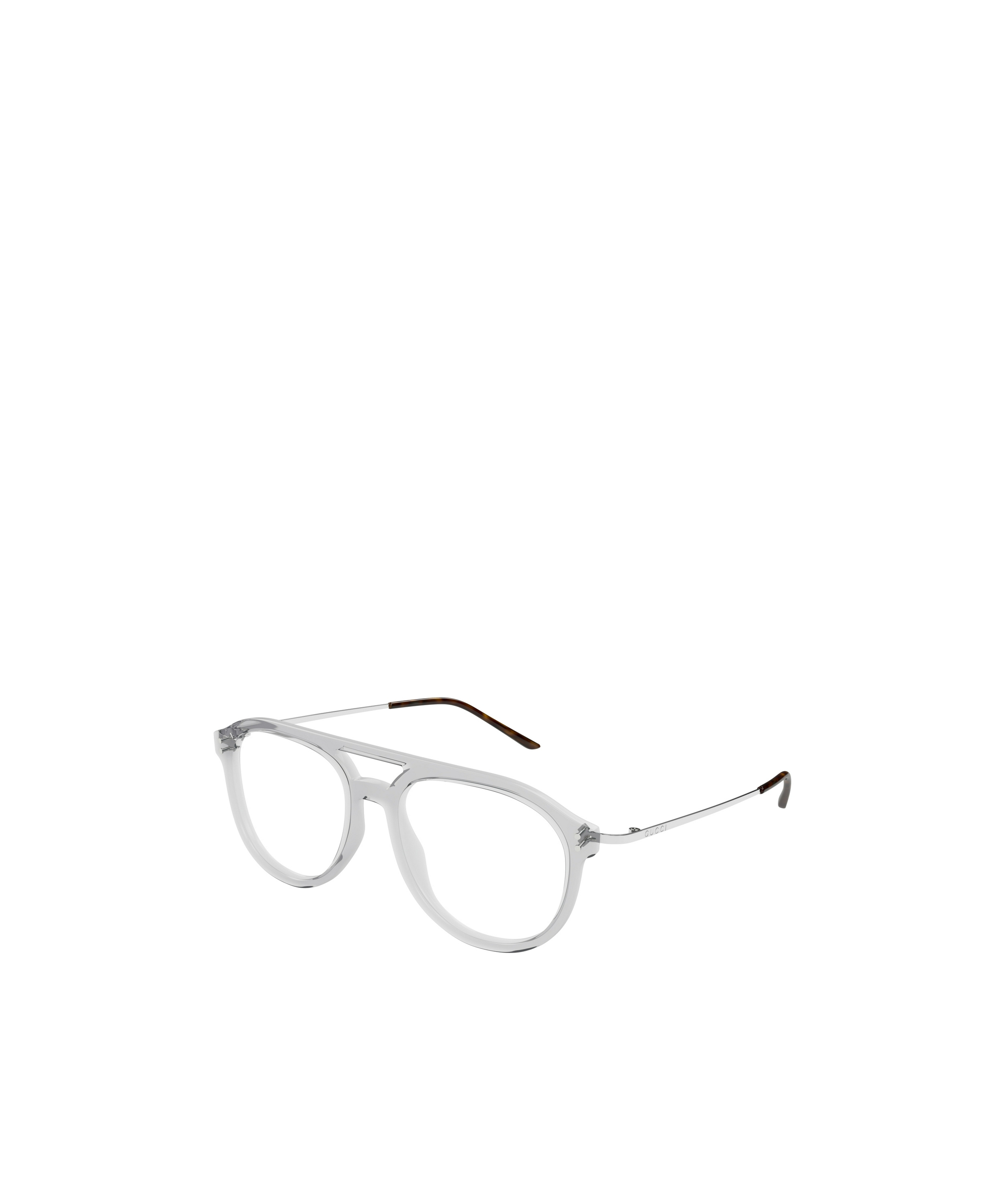 Gucci Eyewear Pilot Frame Glasses In White