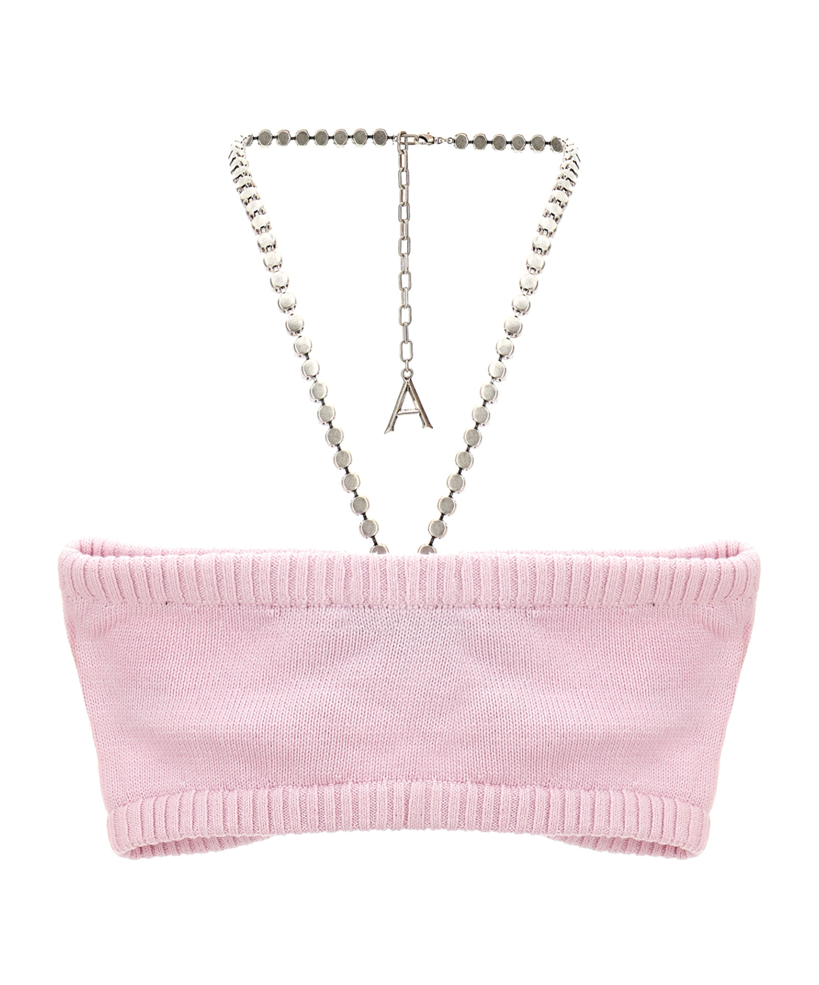 Shop Area Crystal Butterfly Knitted Bandeau In Pink