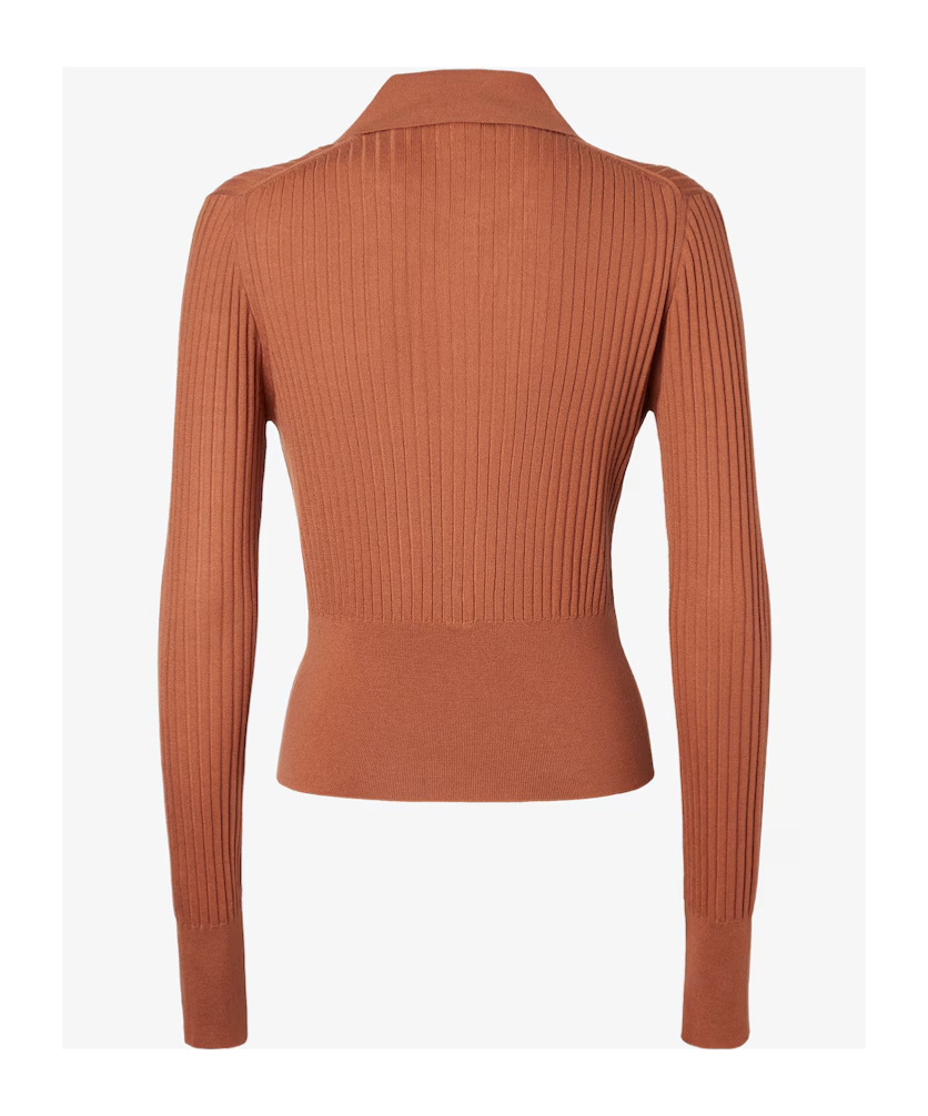 Fendi Rust Wool Sweater In Brown