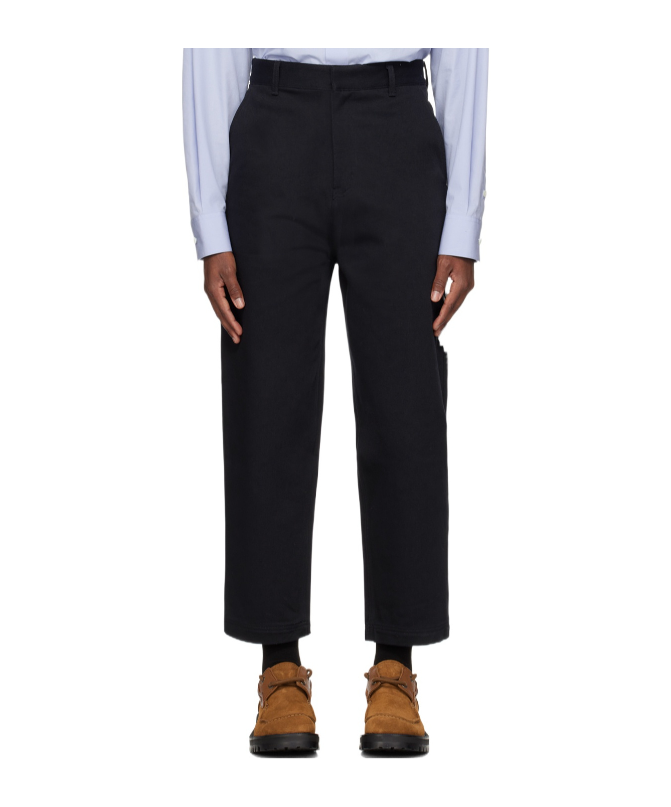 Ader Error Twill Waist-loop Casual Pants In Black