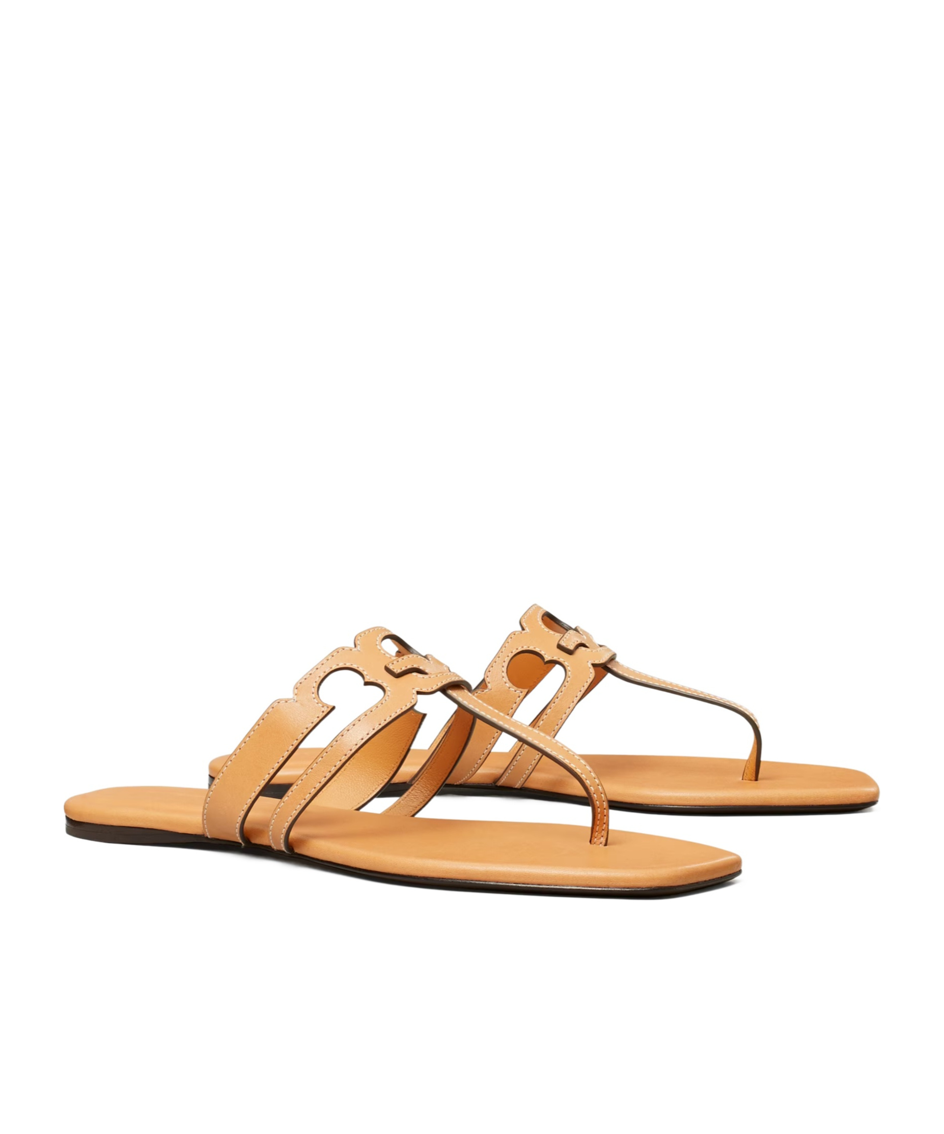 Tory Burch Brown Leather Sandals In Brown