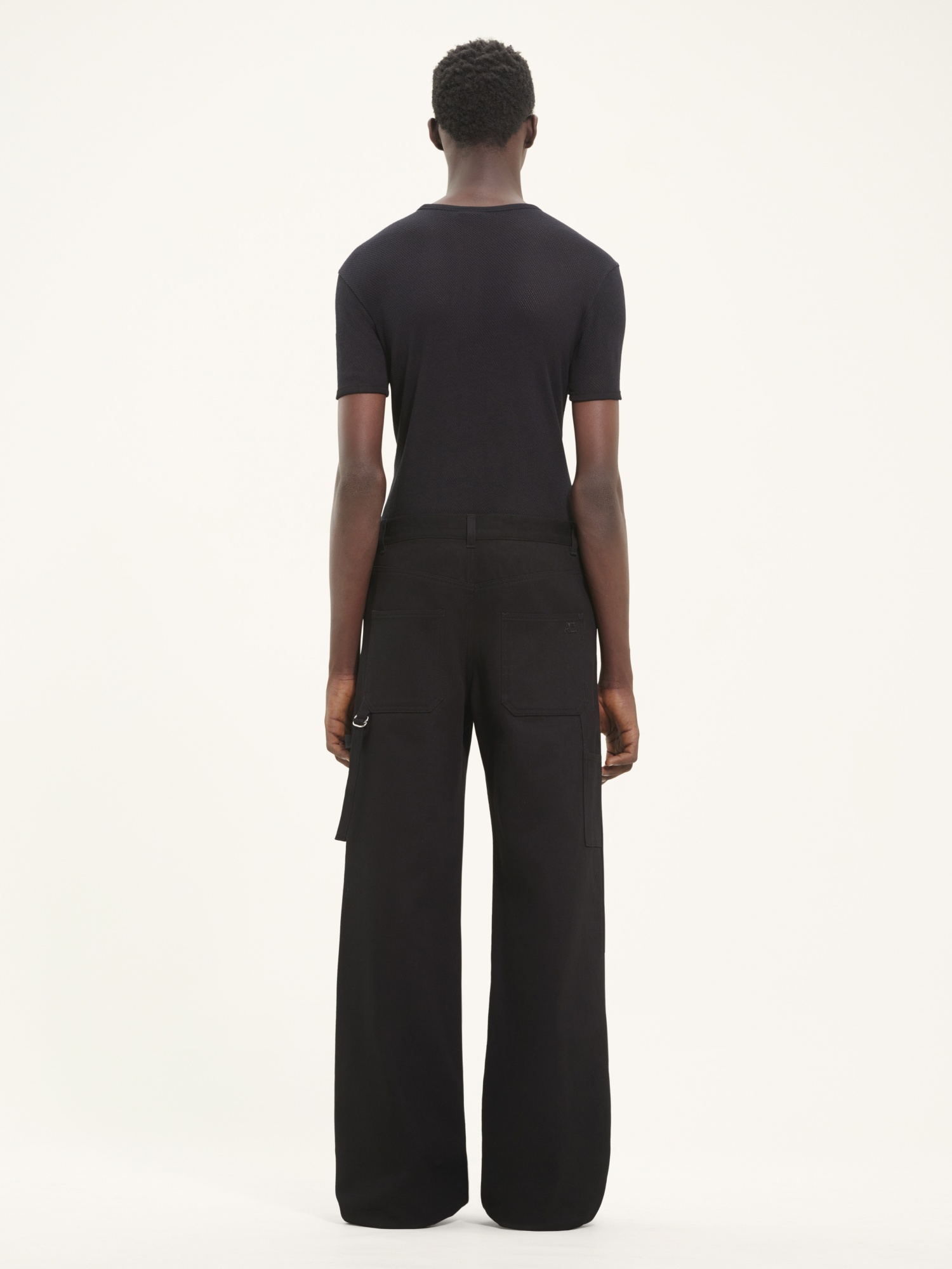 Courrèges Sailor Wide-leg Jeans In Black