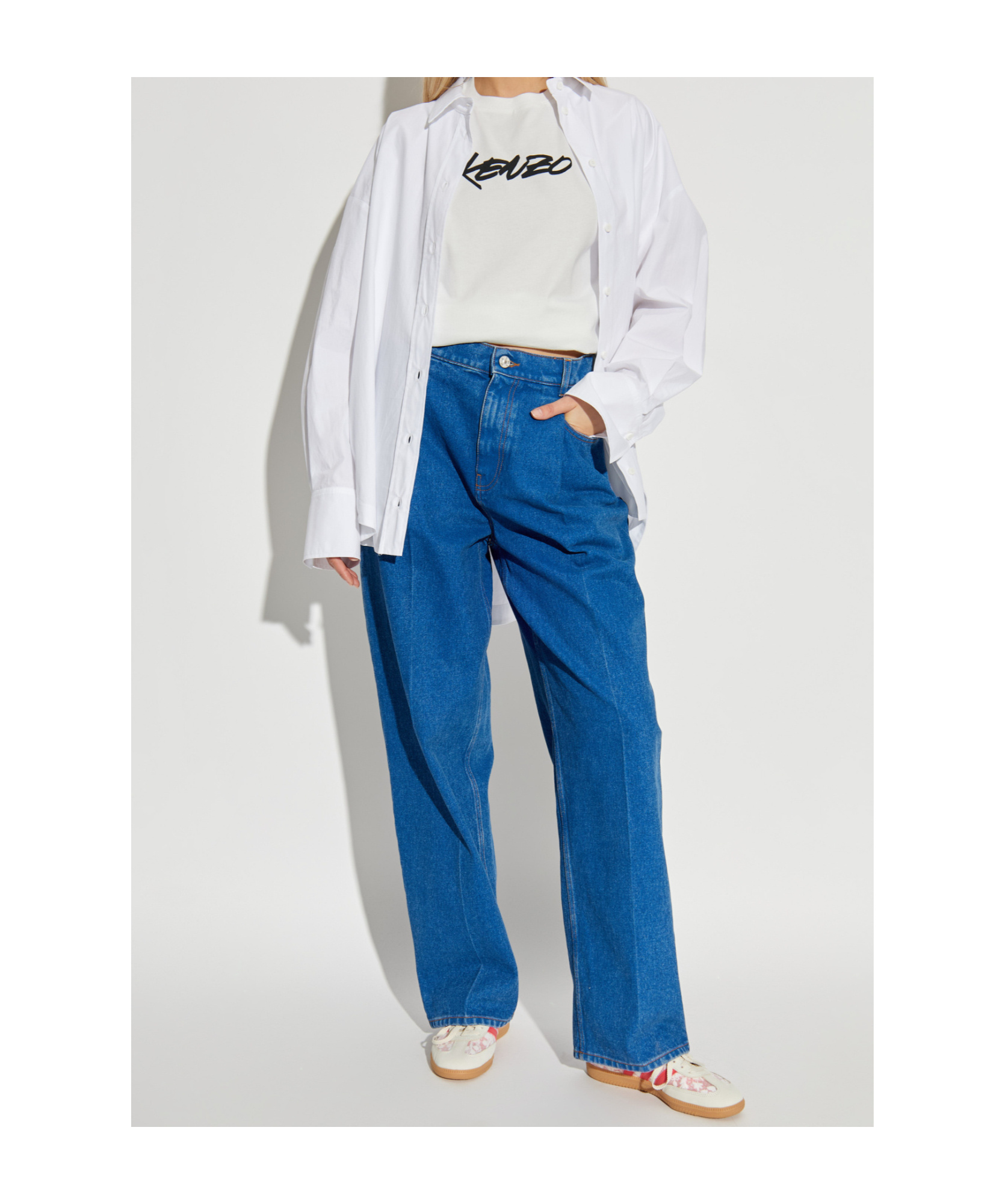 Kenzo Pure Cotton Graphic T-shirt For Comfort In White