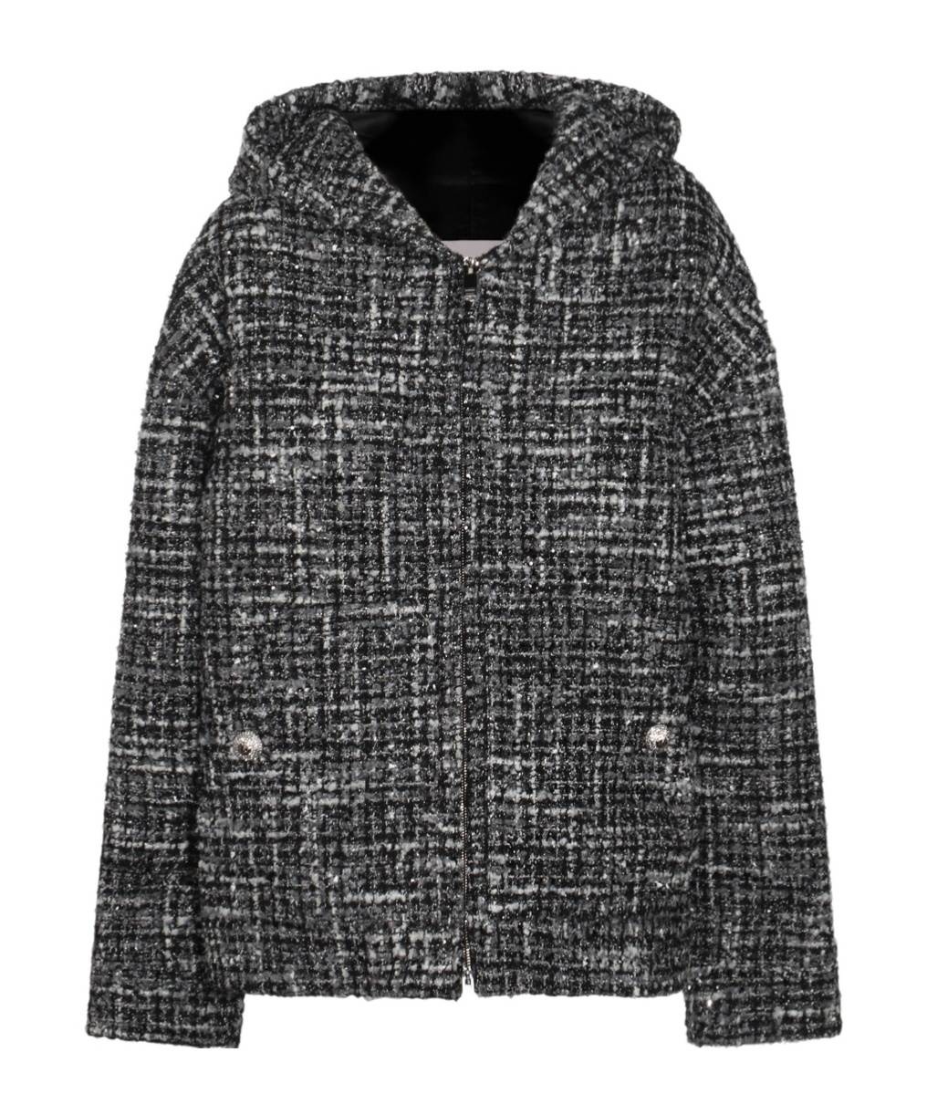 Valentino Mossi Mélange Tweed Jacket In Black
