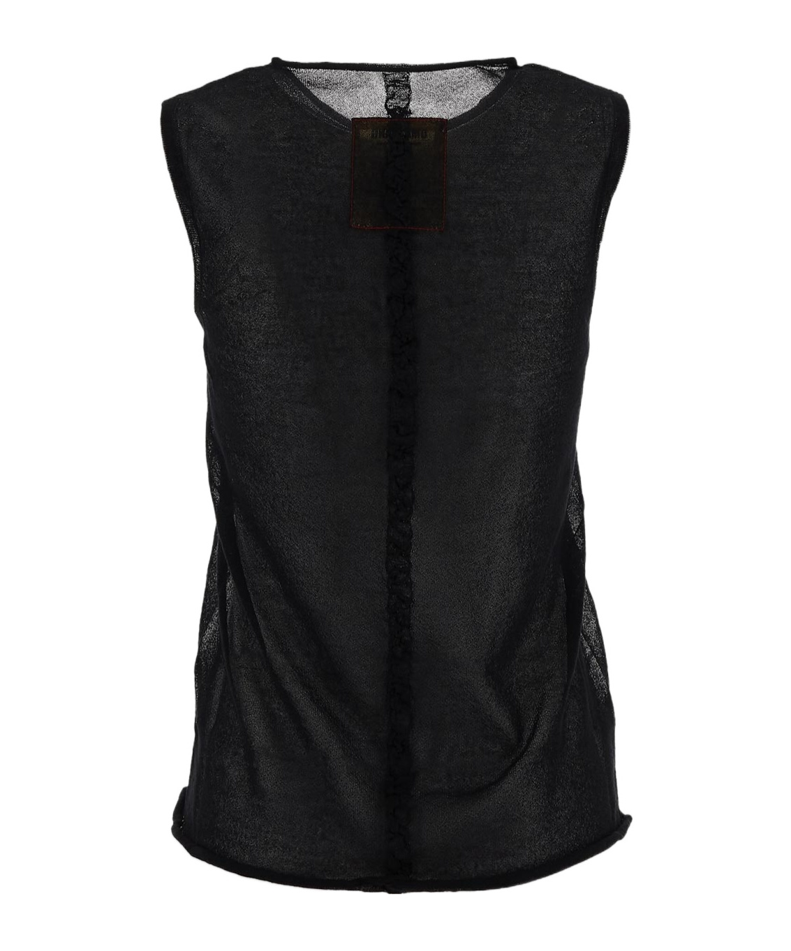 Uma Wang Transparent Sleeveless Top In Black