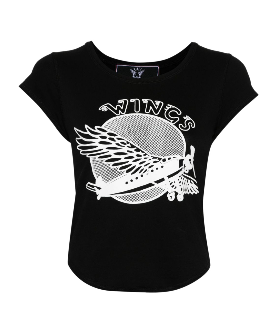 Stella Mccartney Black Graphic-print Cotton T-shirt In Black