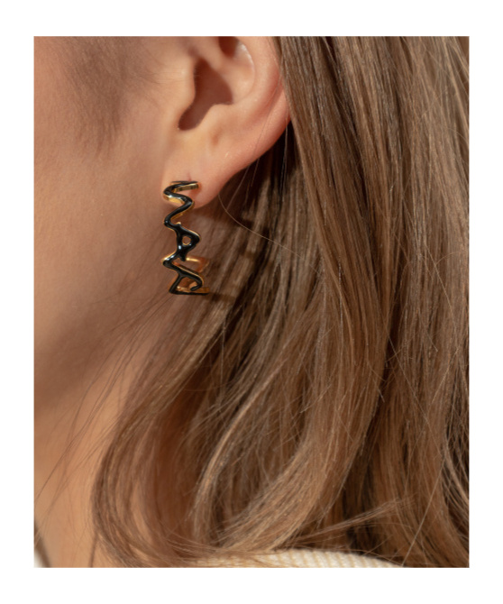 Marni Earrings With Logo In Gold