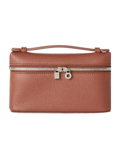 Loro Piana Extra Pocket Mini Pouch In Kummel/antique Silver