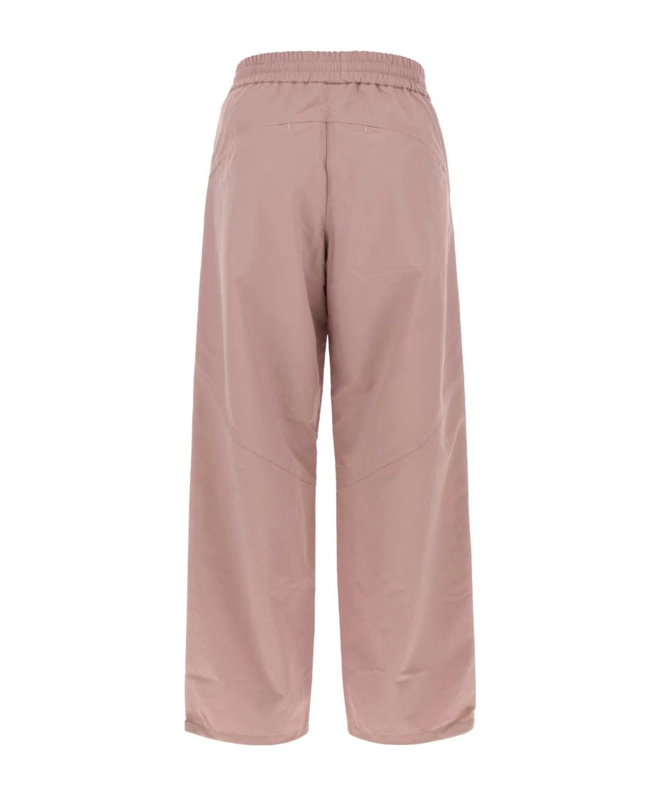 Herno Trousers Featuring Elastic Waistband And Wide Leg In Pink