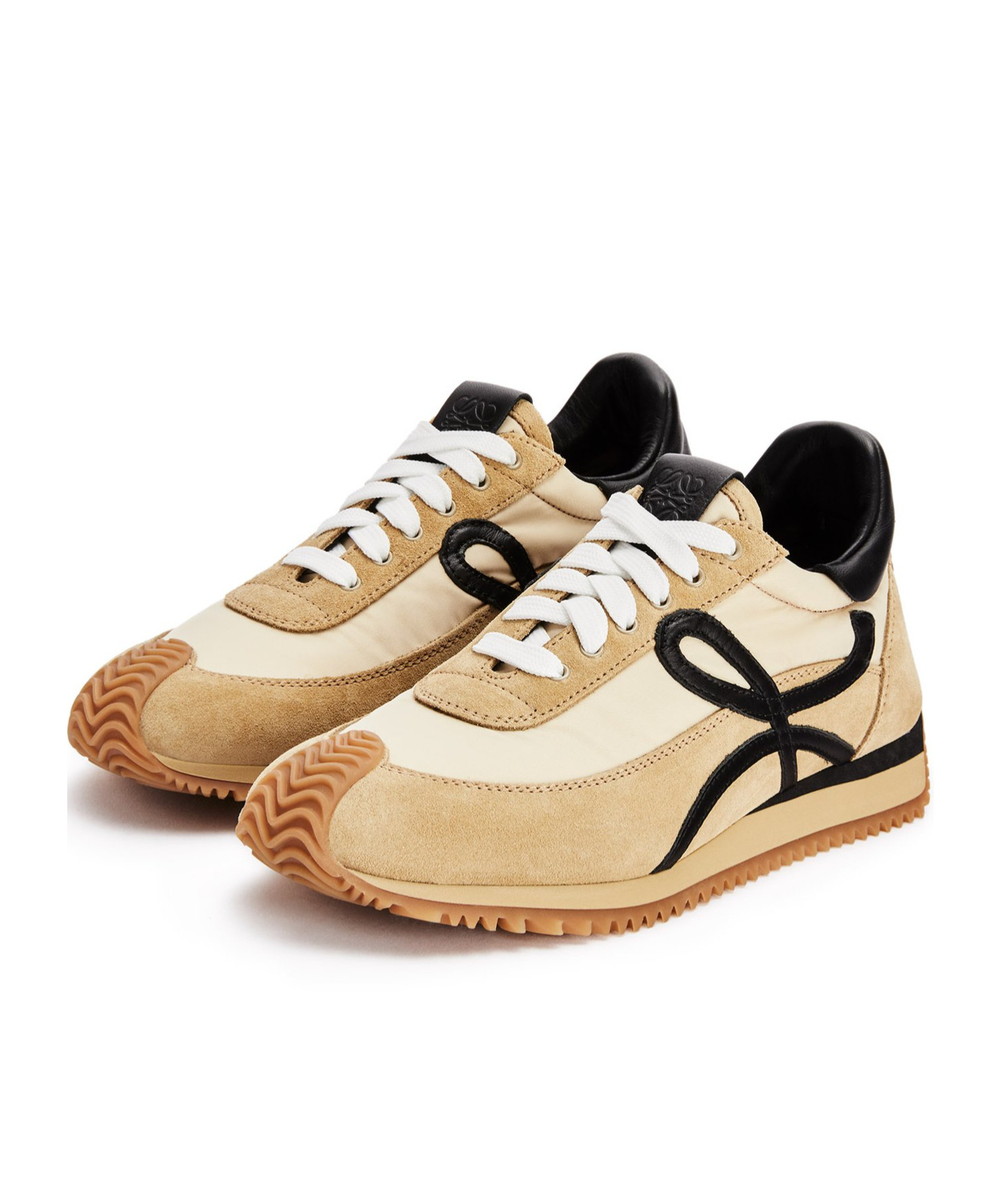 Loewe Low-cut Lace-up Sneakers In Nude