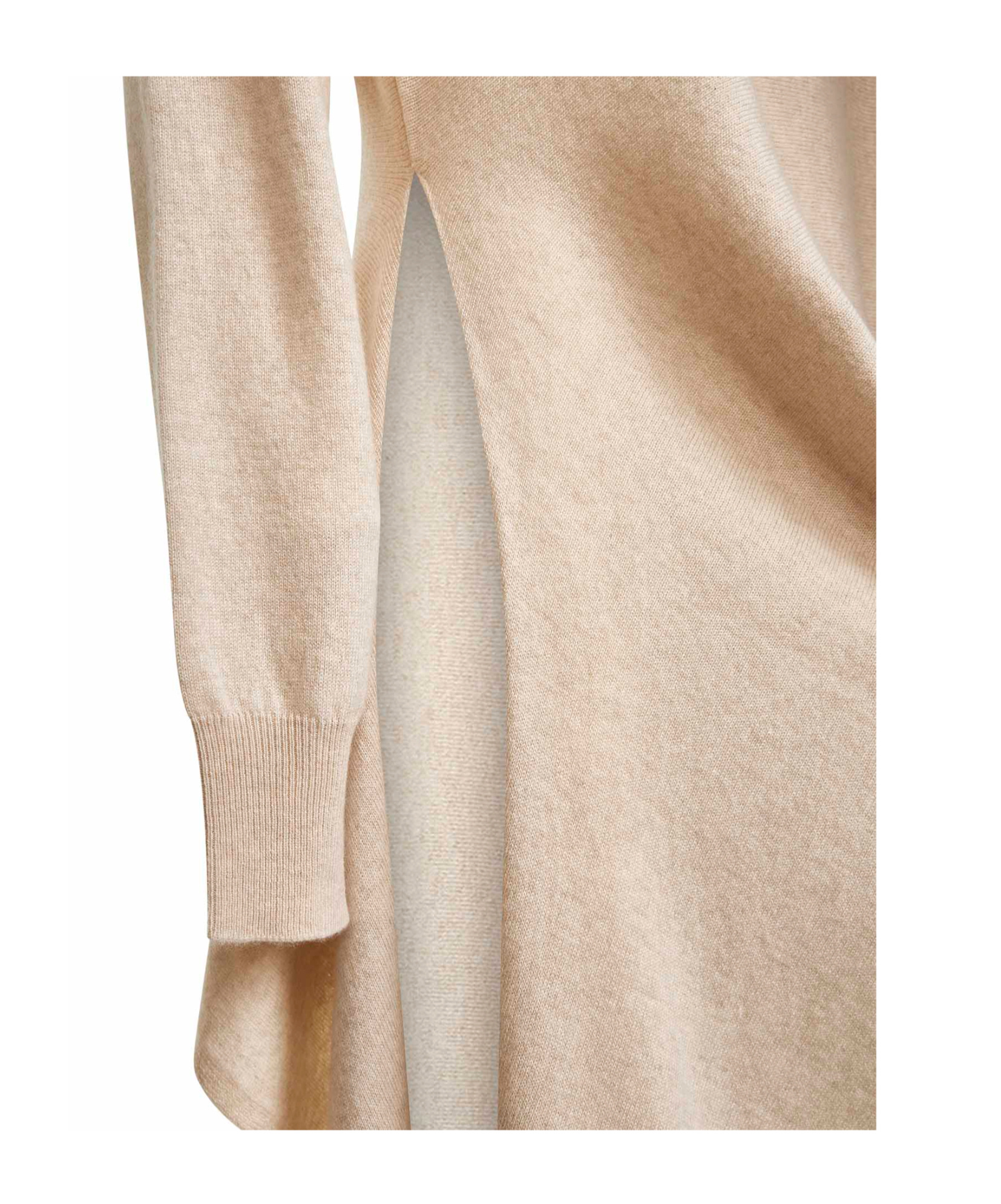Uma Wang Asymmetric Hem Cashmere Sweater With Long Sleeves In Neutral