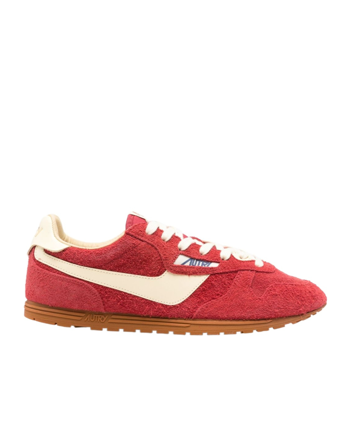 Autry Windspin Sneakers In Suede And Parrot Leather And Rutabaga
