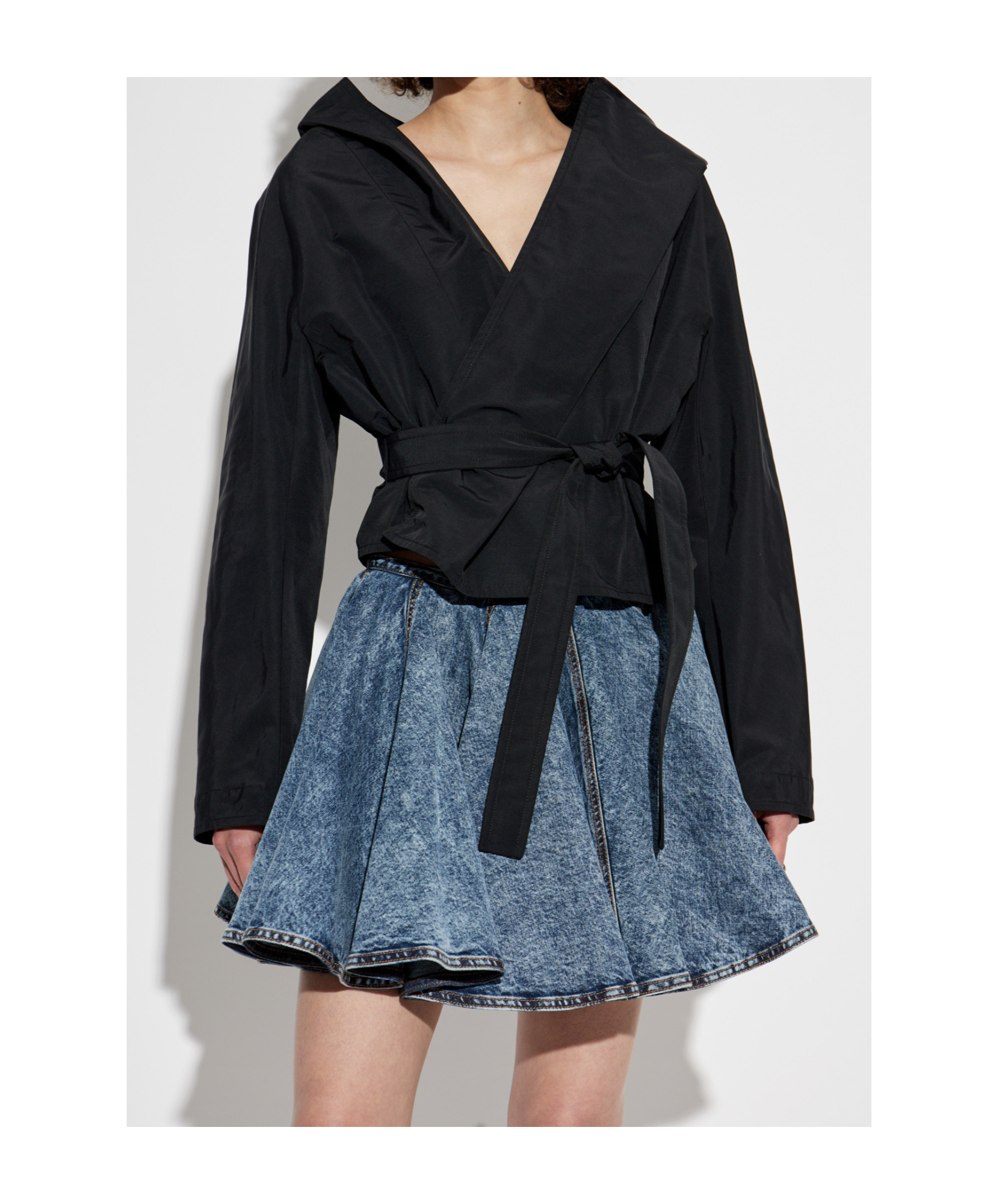 Shop Alaïa Long Sleeve Jacket In Black