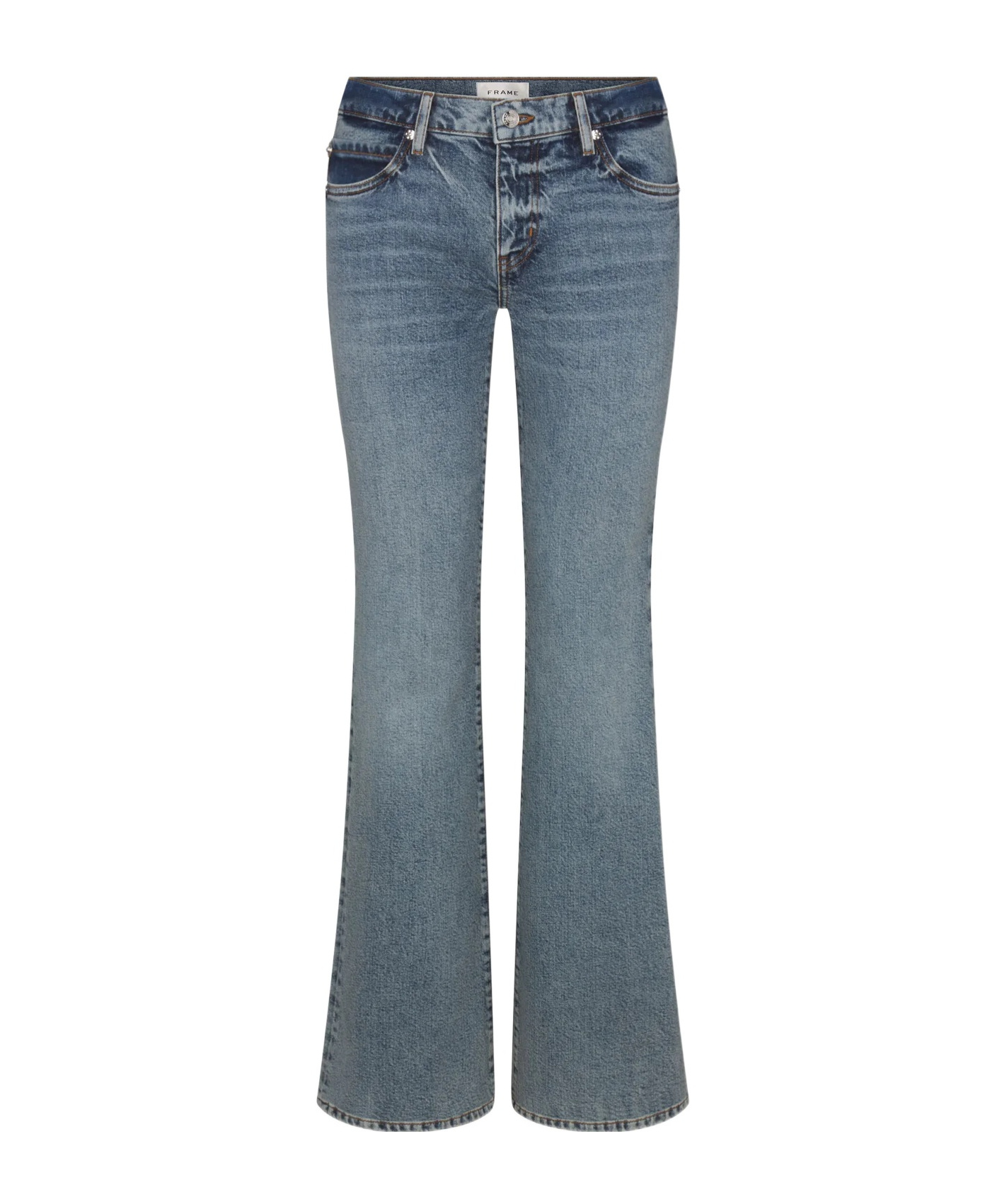 Frame Low Rise Jeans In Blue