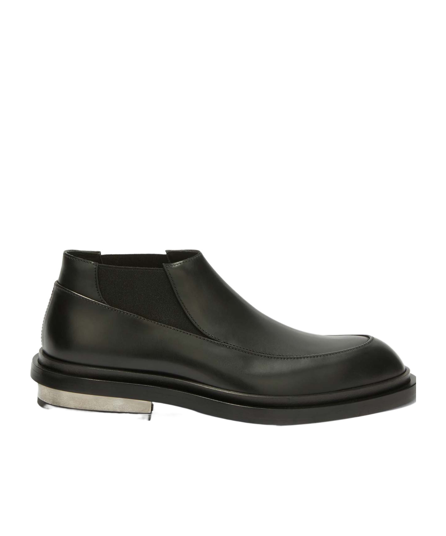 Jil Sander Leather Ankle Boots In Black