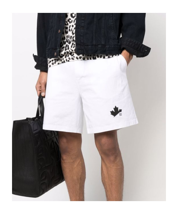 Dsquared2 Logo-print Track Shorts In White