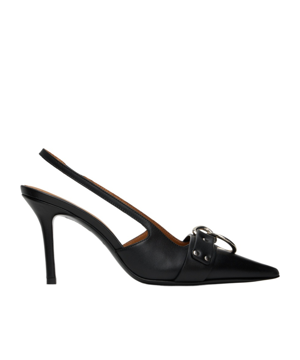 R13 Sid Harness High Heels In Black