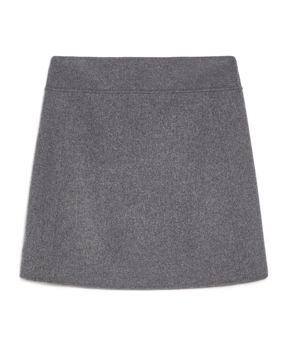 Max Mara Wool Skirt In Gray