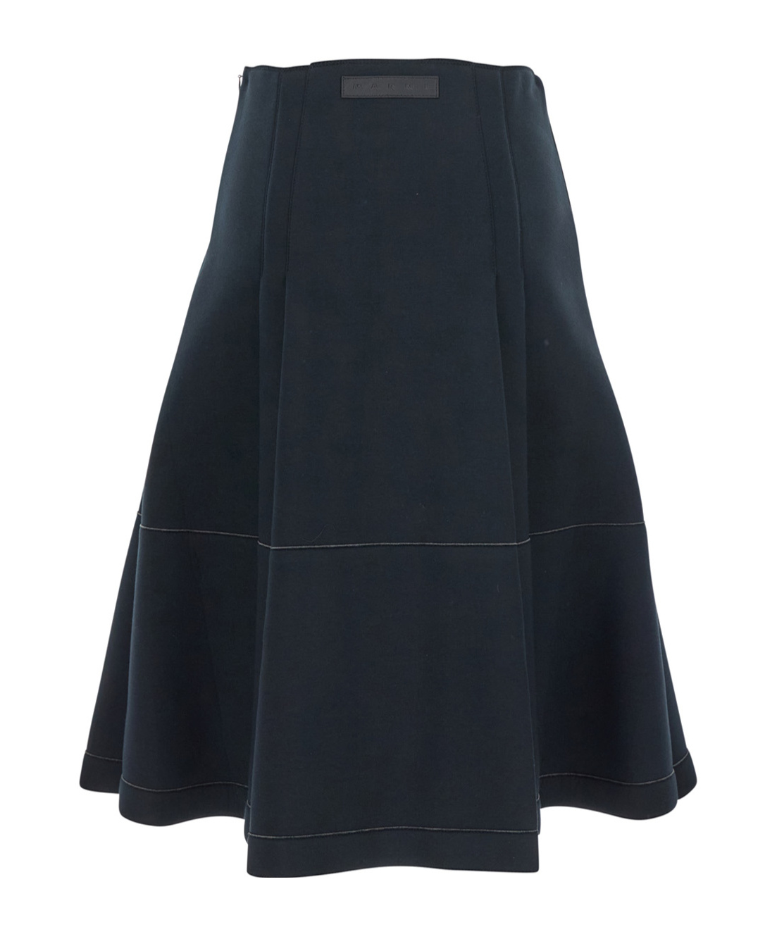 Marni High-waisted A-line Skirt Panel Detailing In Green