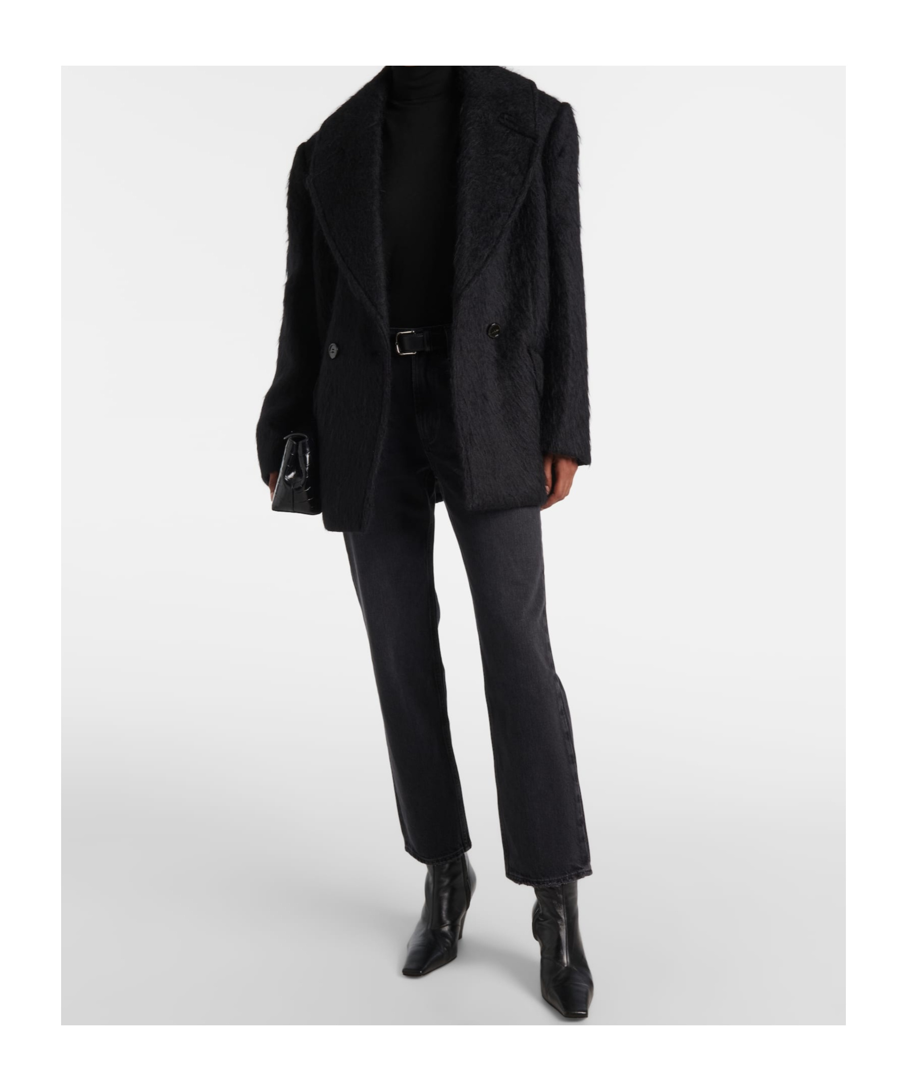 Agolde Valen Mid-rise Straight-leg Denim Trousers In Black