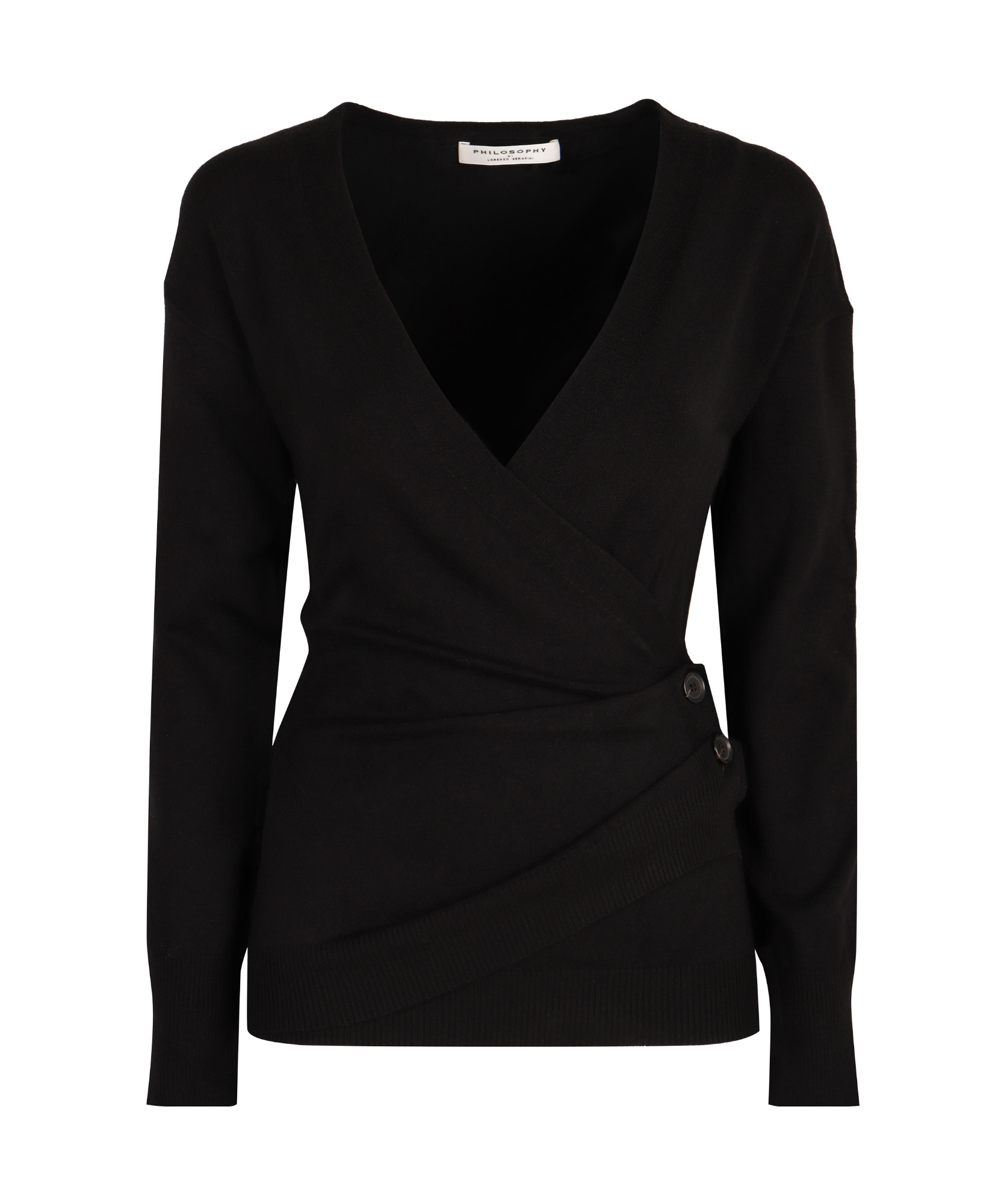 Philosophy Di Lorenzo Serafini V-neck Sweater In Black