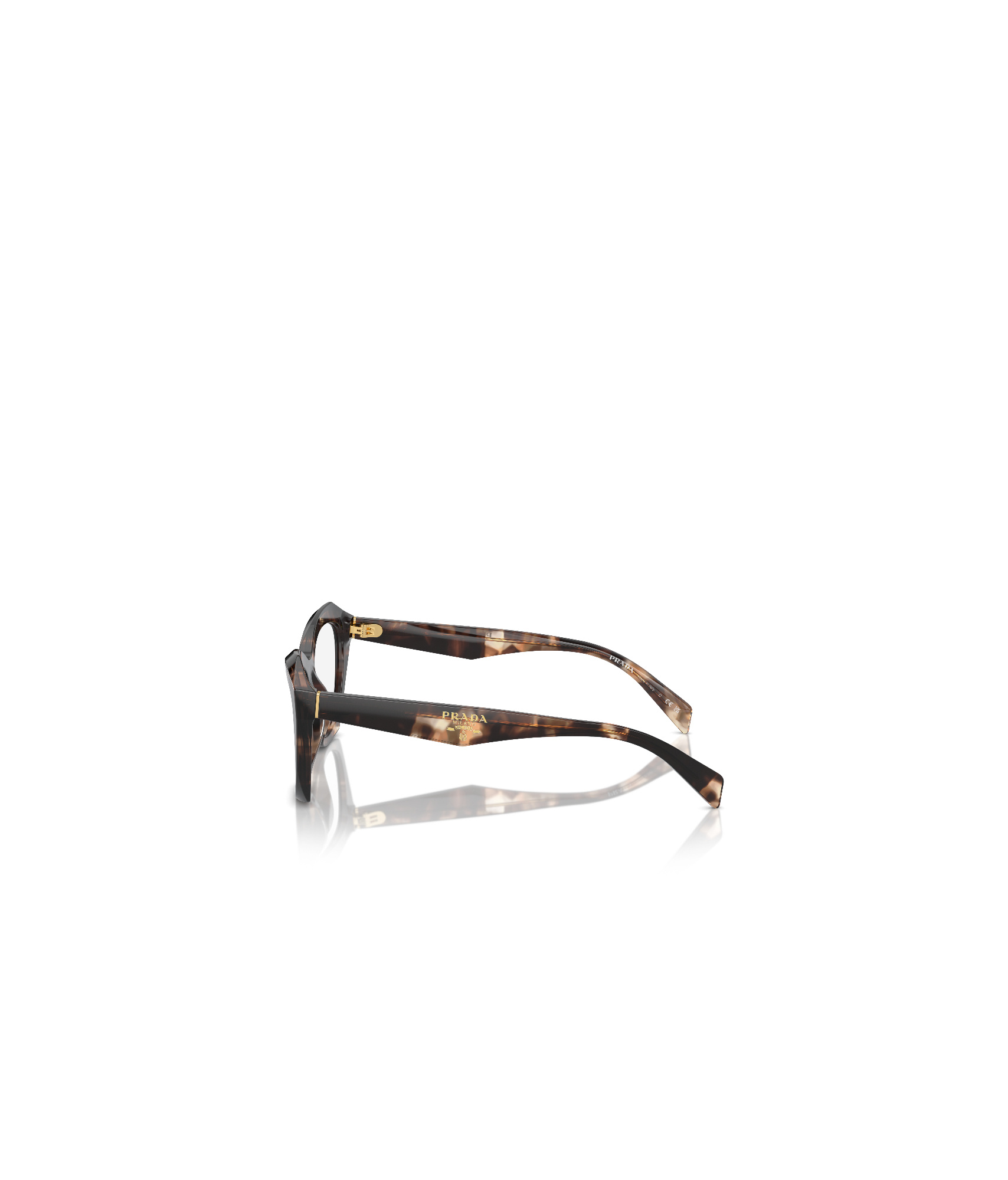 Prada Eyewear Butterfly Frame Glasses In Black