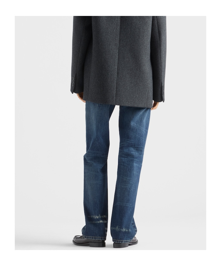 Prada Straight-leg Washed Denim Jeans In Blue