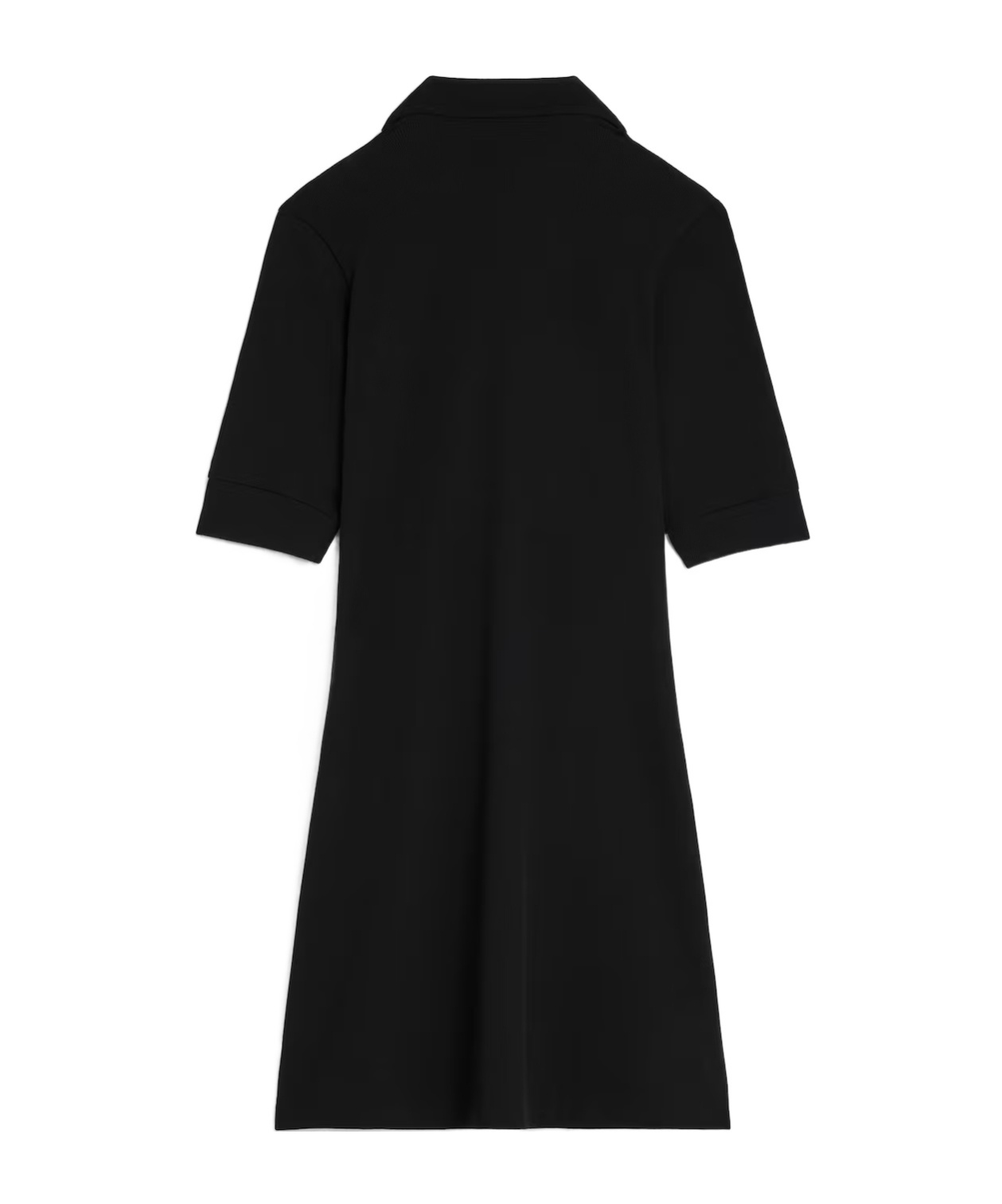 Celine Polo Mini Dress In Ribbed Cotton In Black