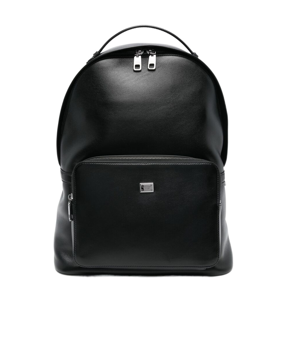 Dolce & Gabbana Logo-plaque Backpack In Black