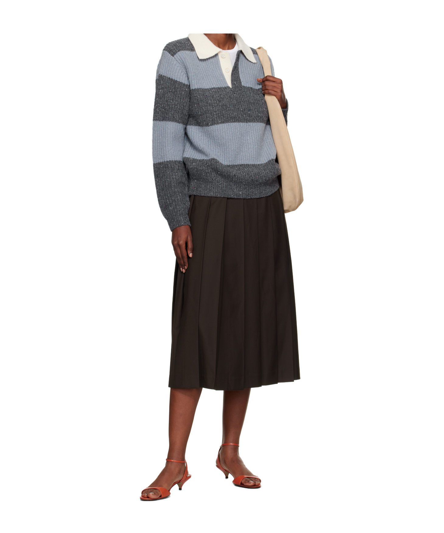 Dunst Striped Sweater In Blue