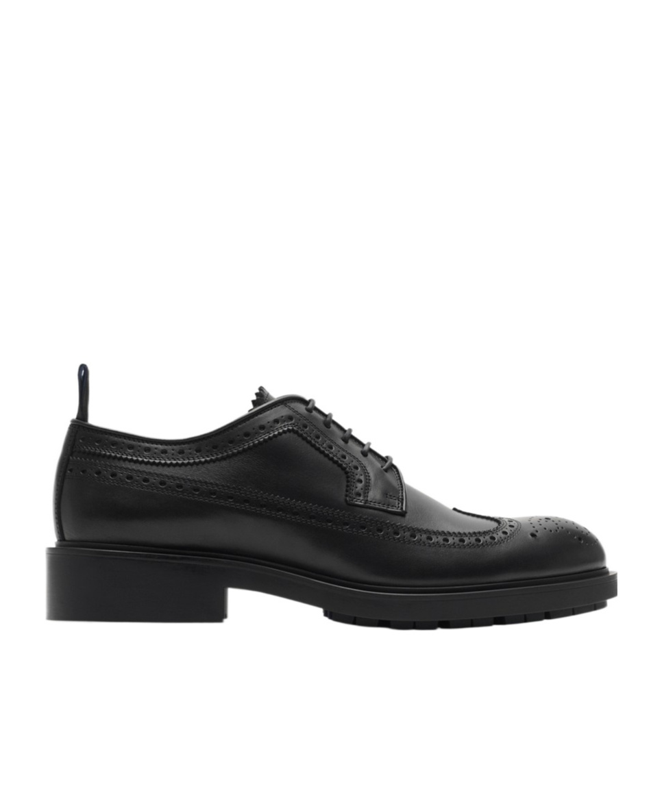 Burberry Leather Loch Brogues In Black