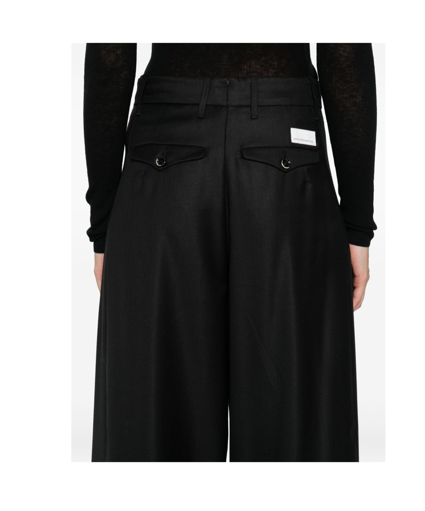 Nine In The Morning Casual Pants With Belt Loops In Black