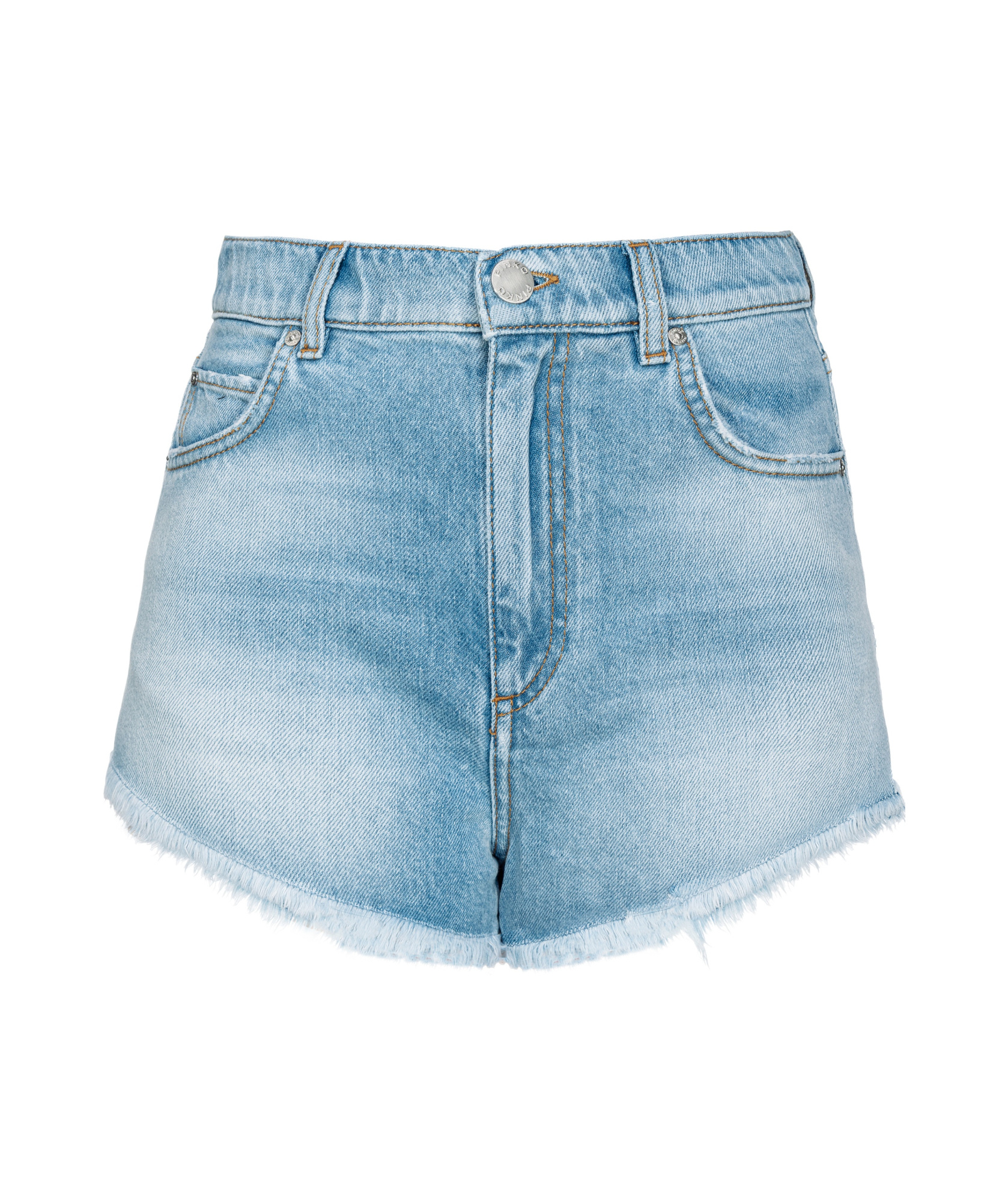 Pinko Woman Denim Shorts Blue Size 28 Cotton In Blue