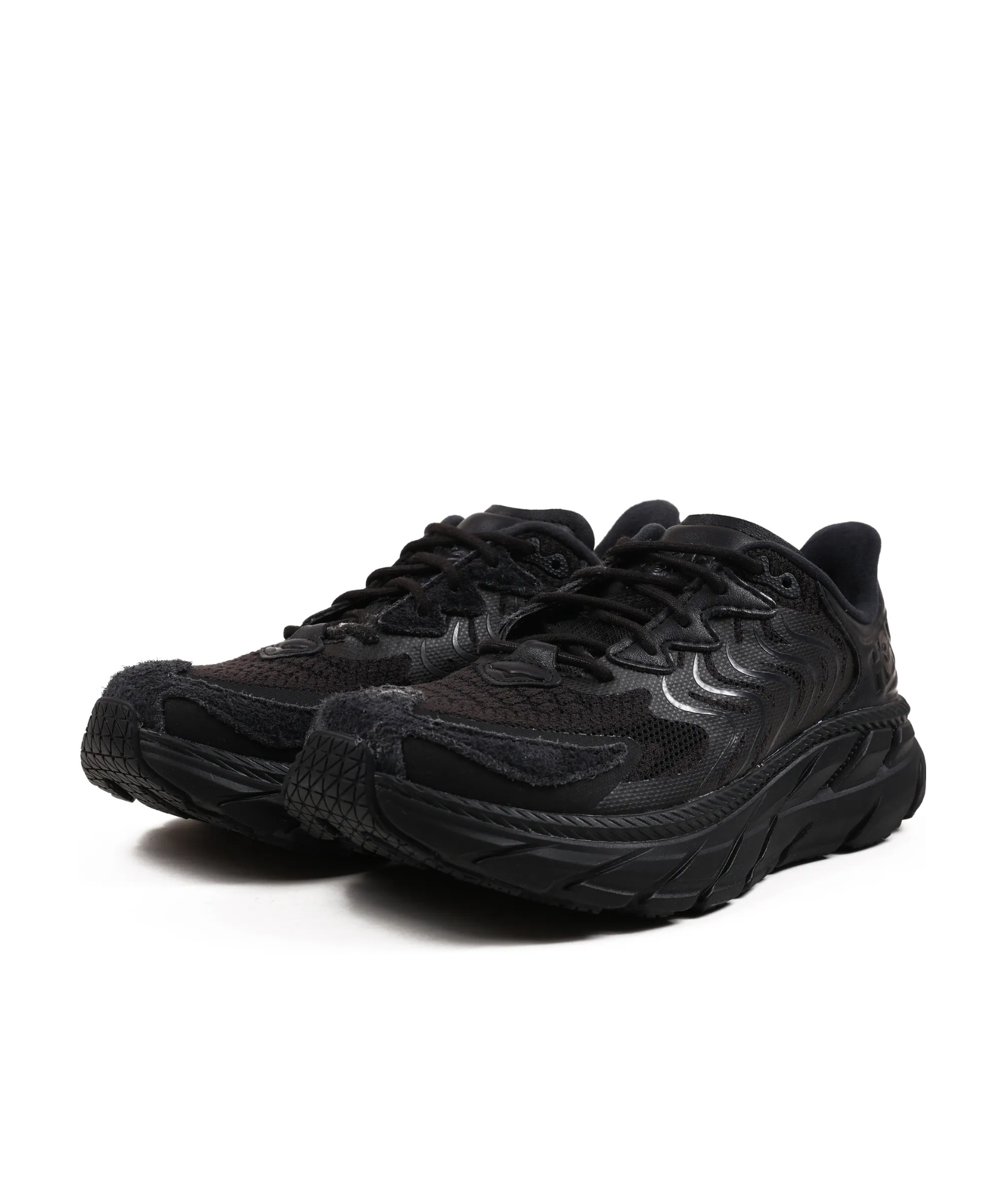 Hoka Lace Up Sneakers In Black