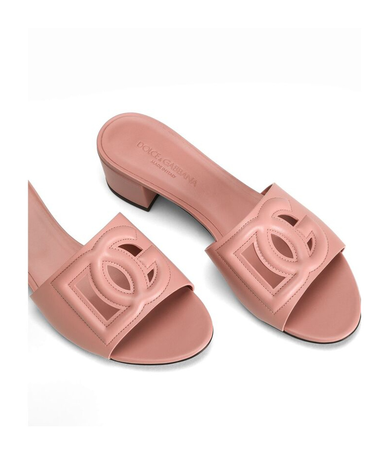 Dolce & Gabbana Thick Heel Sandals In Pink