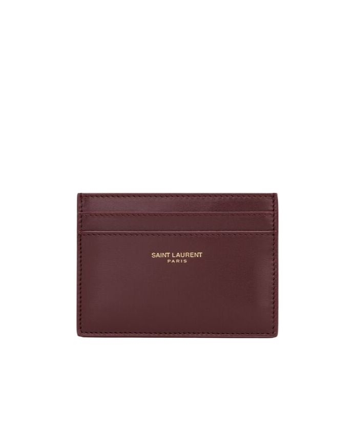 Saint Laurent Paris Card Case In Box In Red