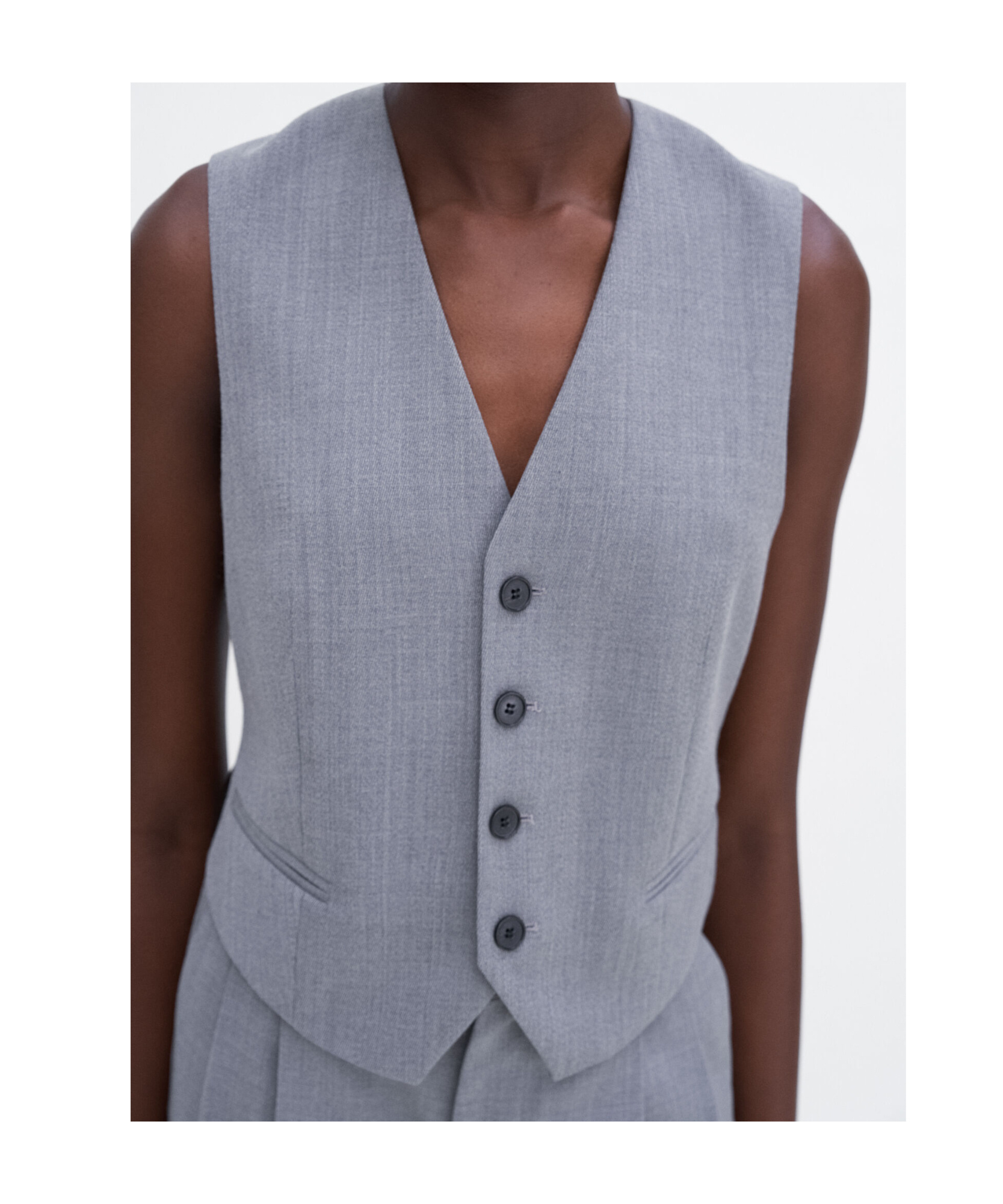 Shop Filippa K Tailored Waistcoat In Gray