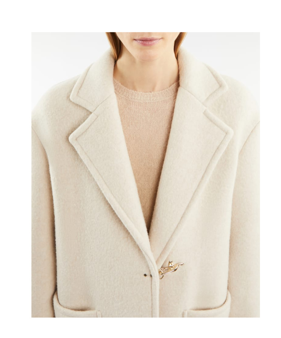 Fay Lapel Coat In White