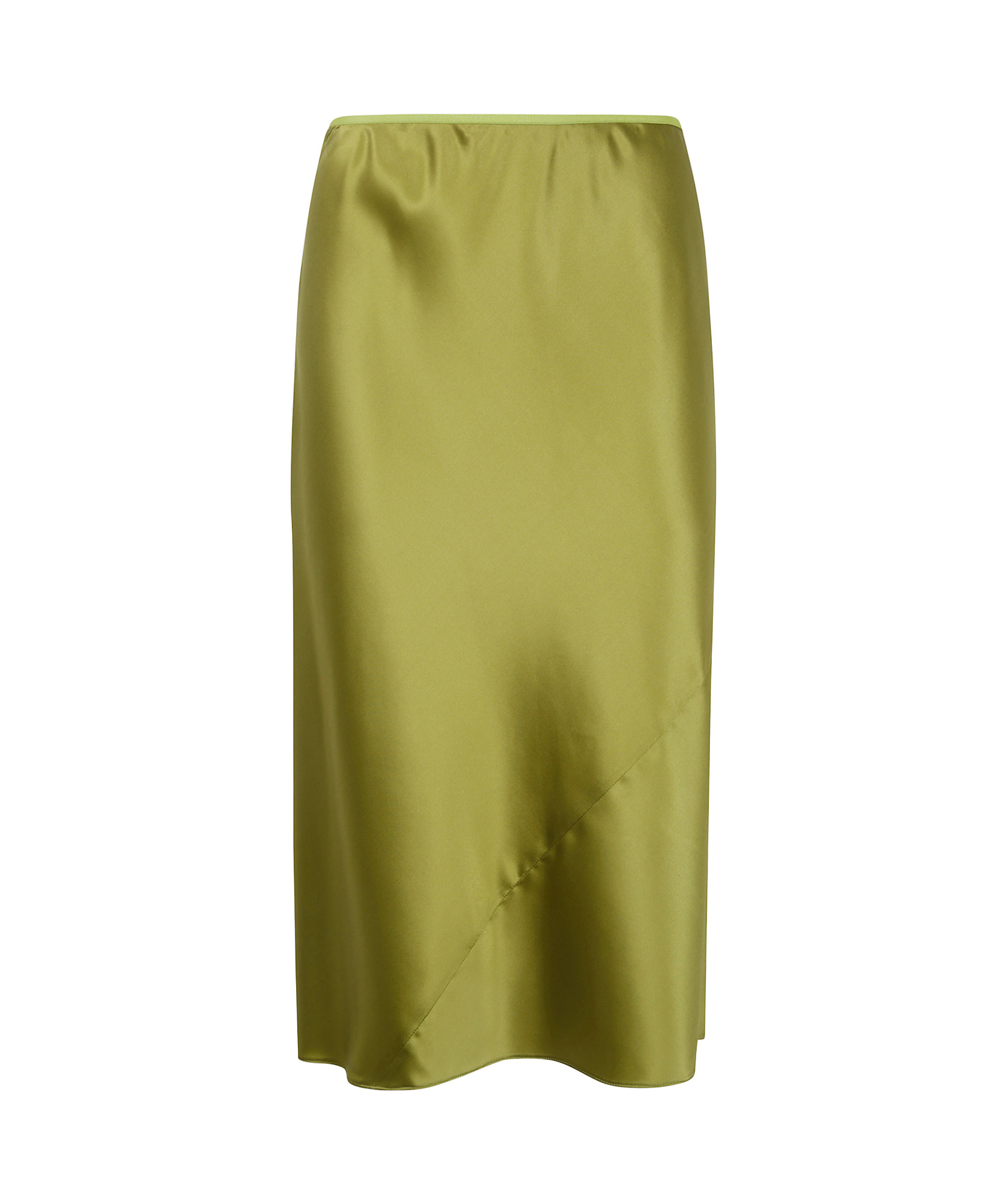 Dries Van Noten Elastic Waist Skirt In Green