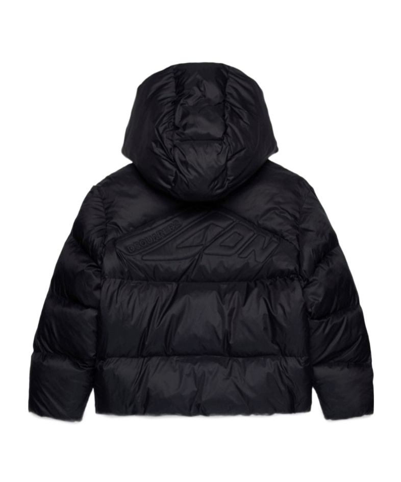Shop Dsquared2 Puffer Jacket With Hood In Black