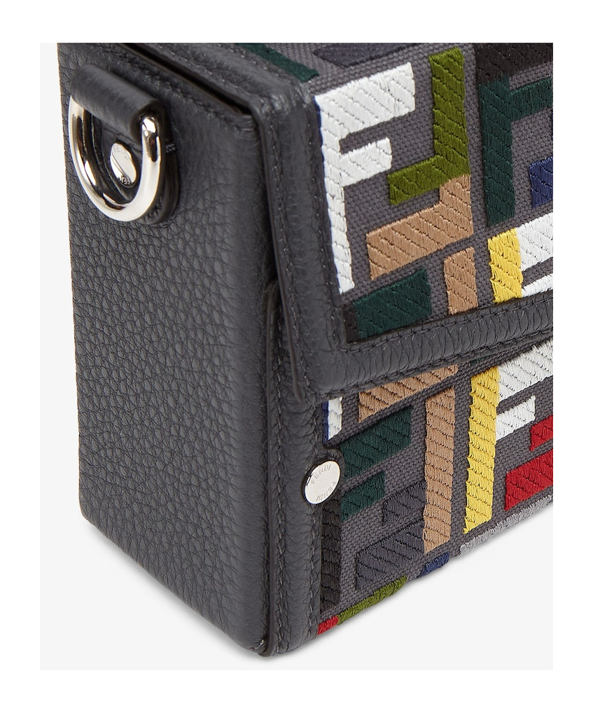 Shop Fendi Baguette Soft Trunk Tote Bag In Black