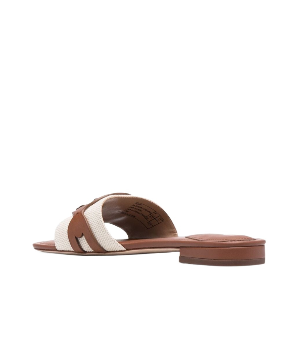 Polo Ralph Lauren Alegra Two-tone Slides In Multicolor
