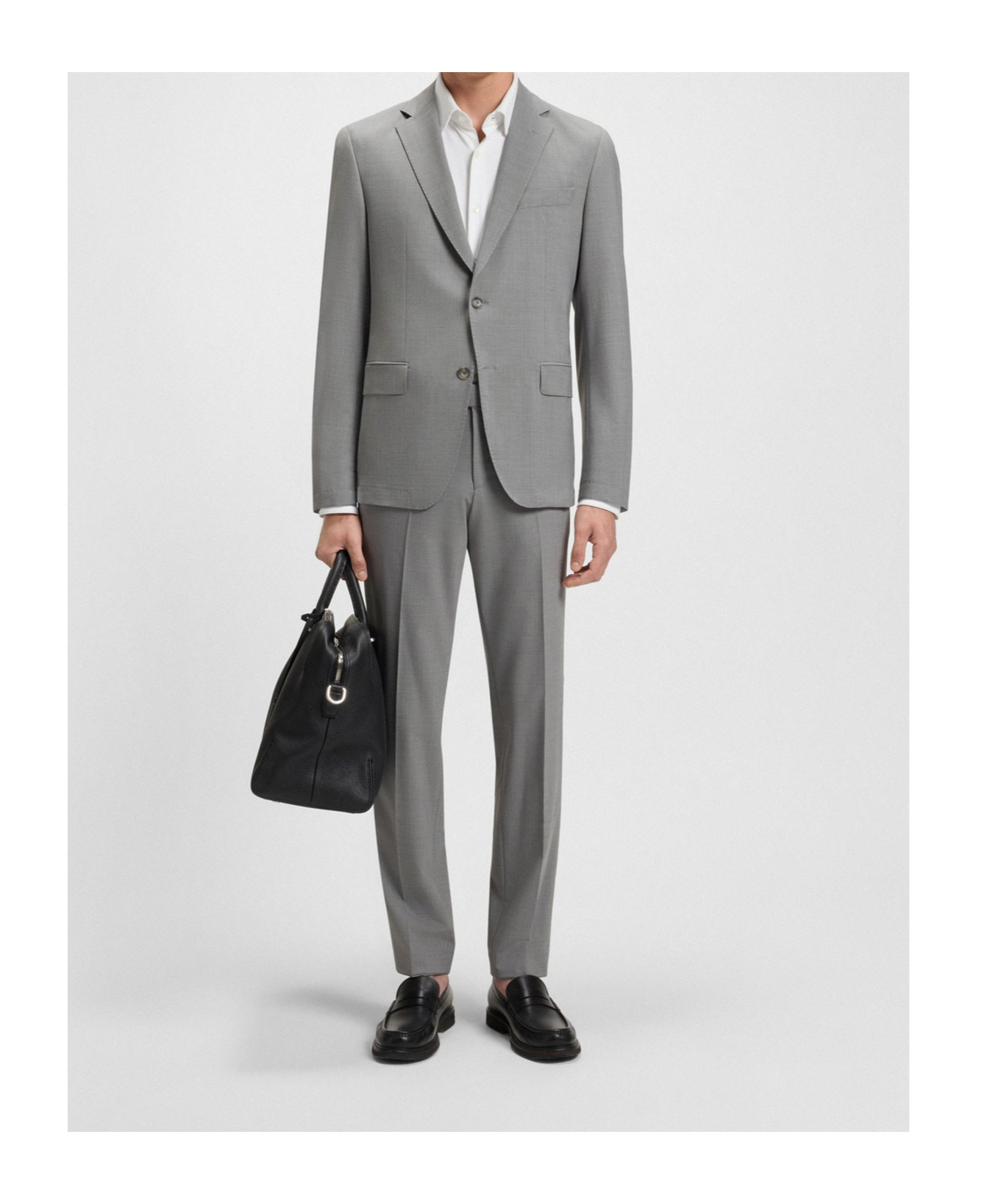 Hugo Boss Wool Suit In Gray