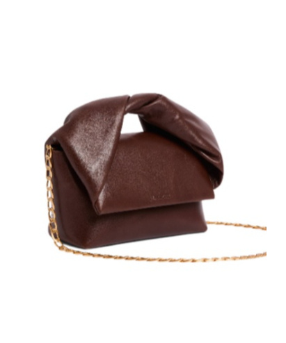 Jw Anderson Twisted-handle Leather Tote Bag In Brown