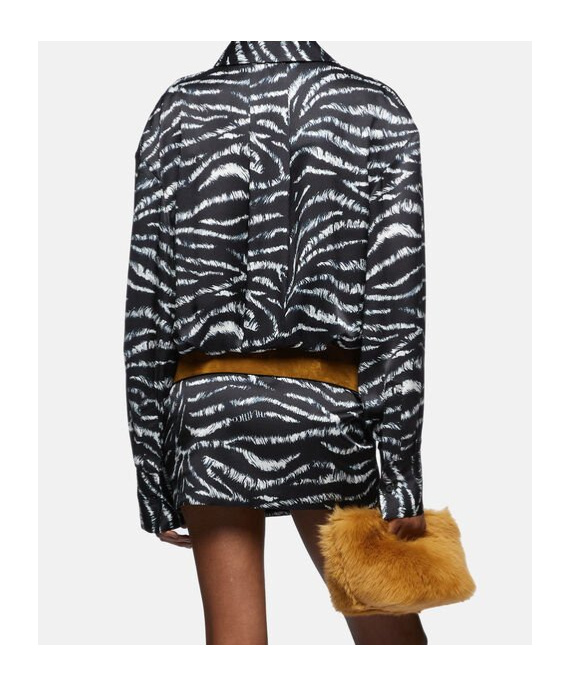 Attico Long-sleeved Dress In Black