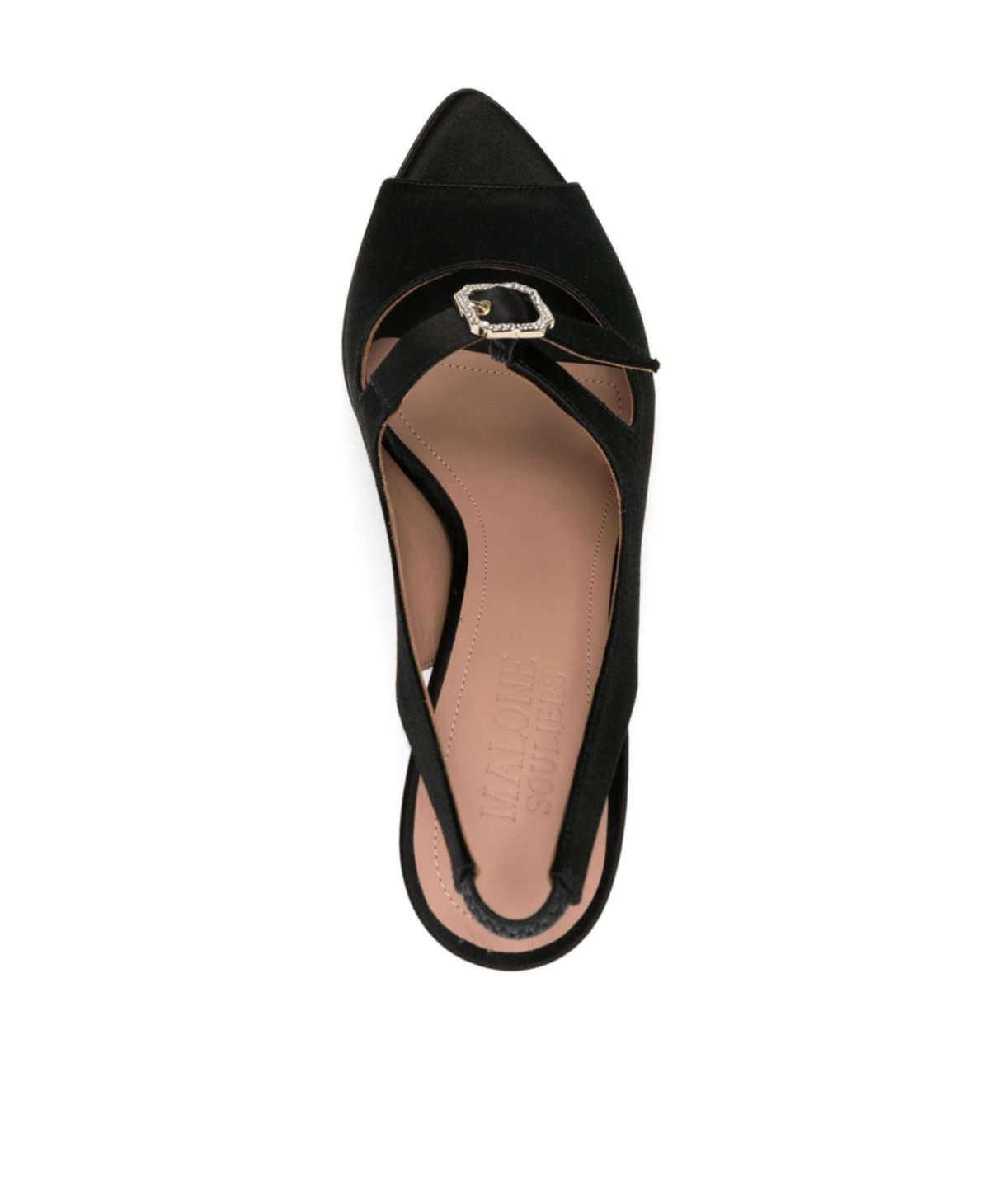 Malone Souliers Celeste 90mm Crystal-buckle Sandals In Black